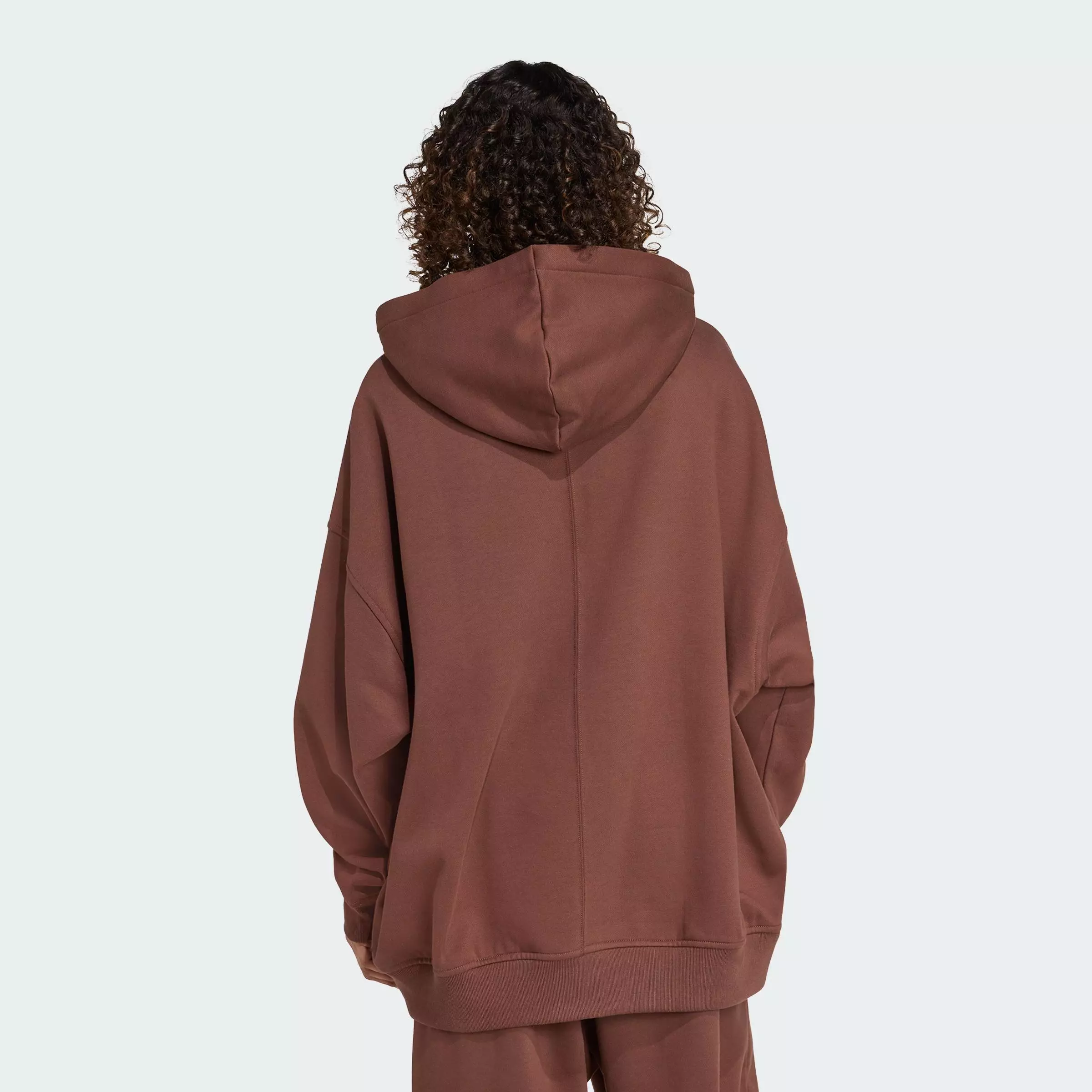Lifestyle Essentials Linear Hoodie Oversized Women Brown JW1027