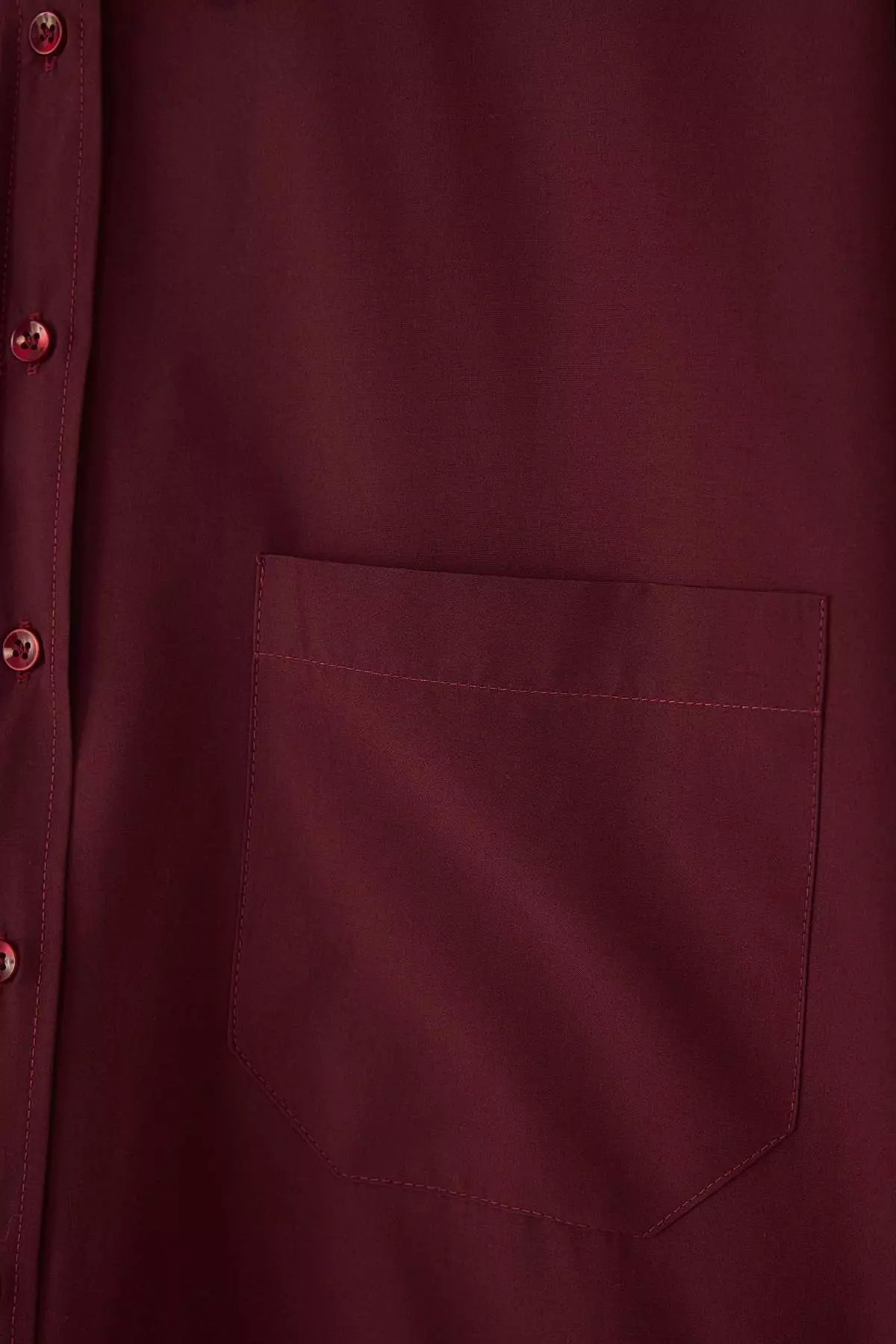 Dark Burgundy Boyfriend Large Size Woven Shirt Tbbss22Go0323