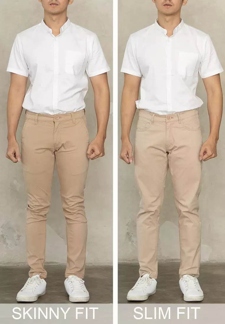 Celana Chinos SLIM FIT Cotton Stretch Charcoal OXCON