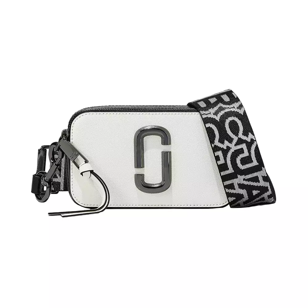 MARC JACOBS The Snapshot Bi-Colour Cross-Body Bag - White/Black