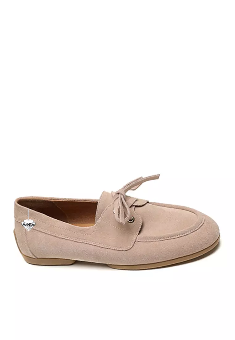Discount on Twenty Eight Shoes  shoes - SKU: VANSA Cow Suede Bow Flat Shoes VSW-F-4277