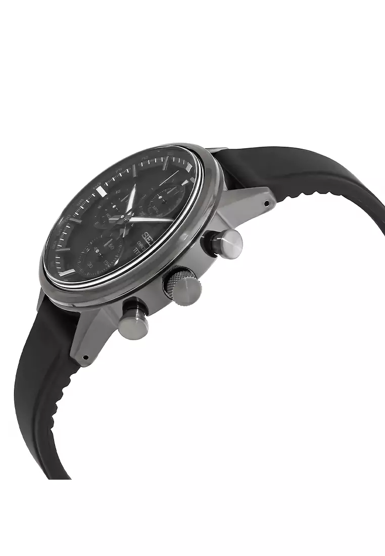 Seiko Chronograph Titanium Case Jam Tangan Analog Pria - SSB393P1 - Rubber Strap