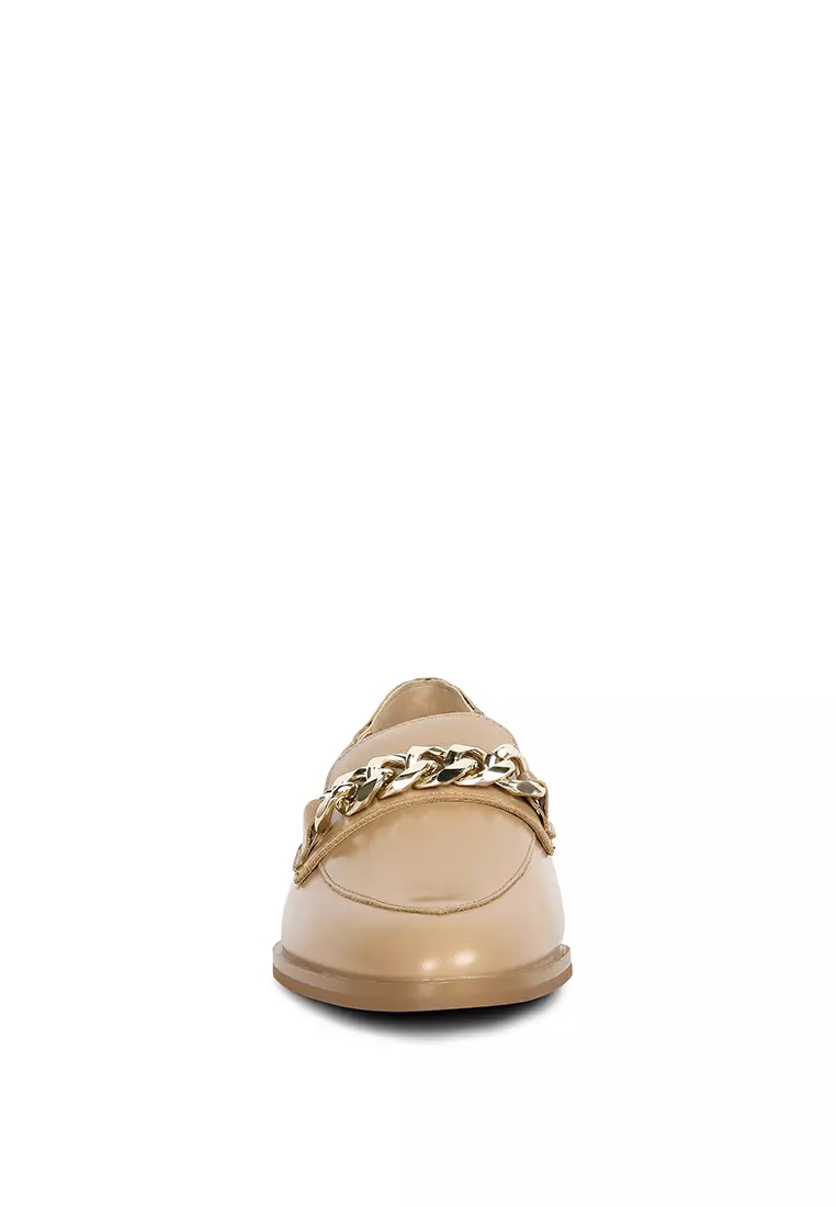Nude Leather Slip-on