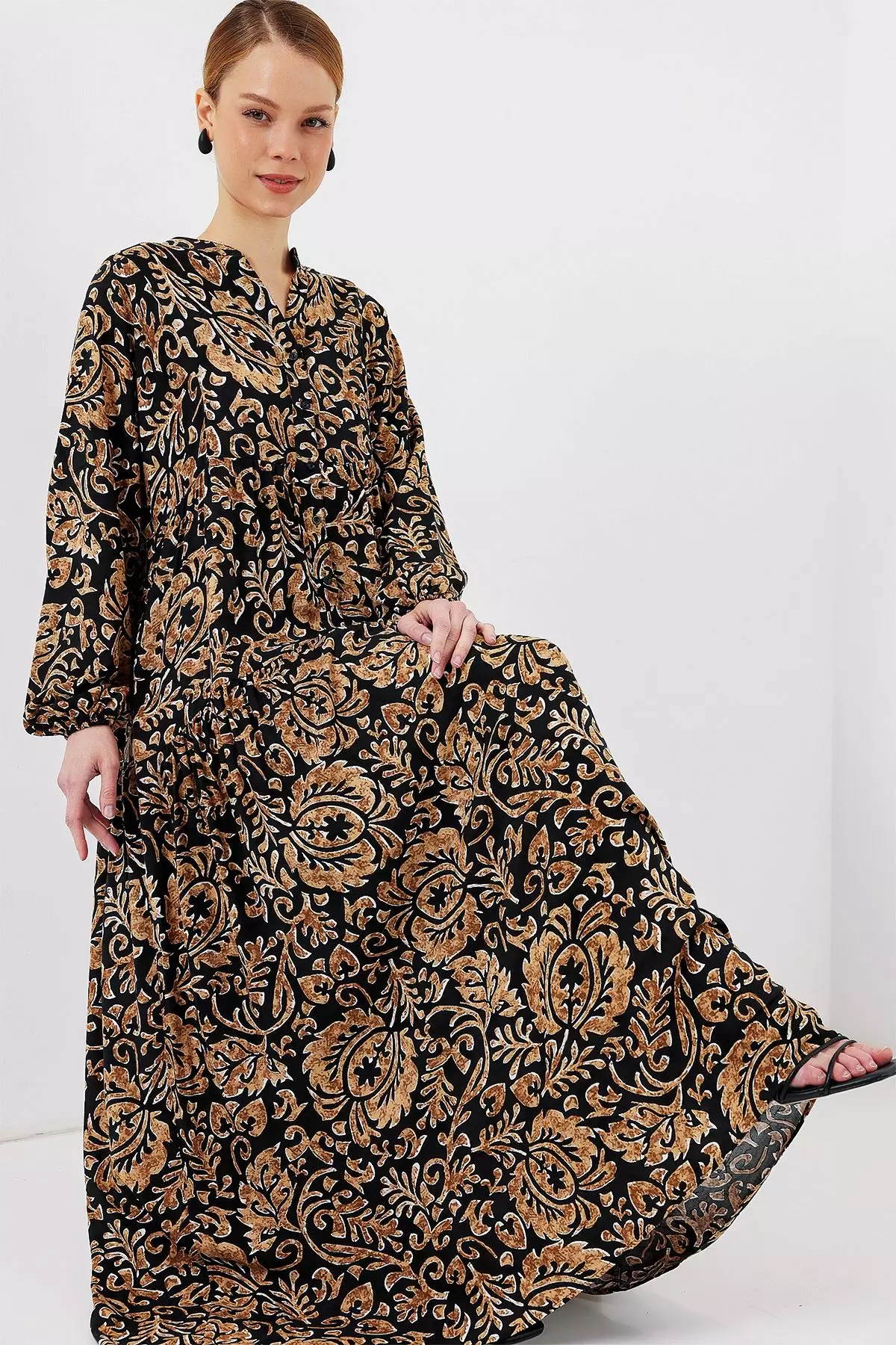 Patterned Modest Dress