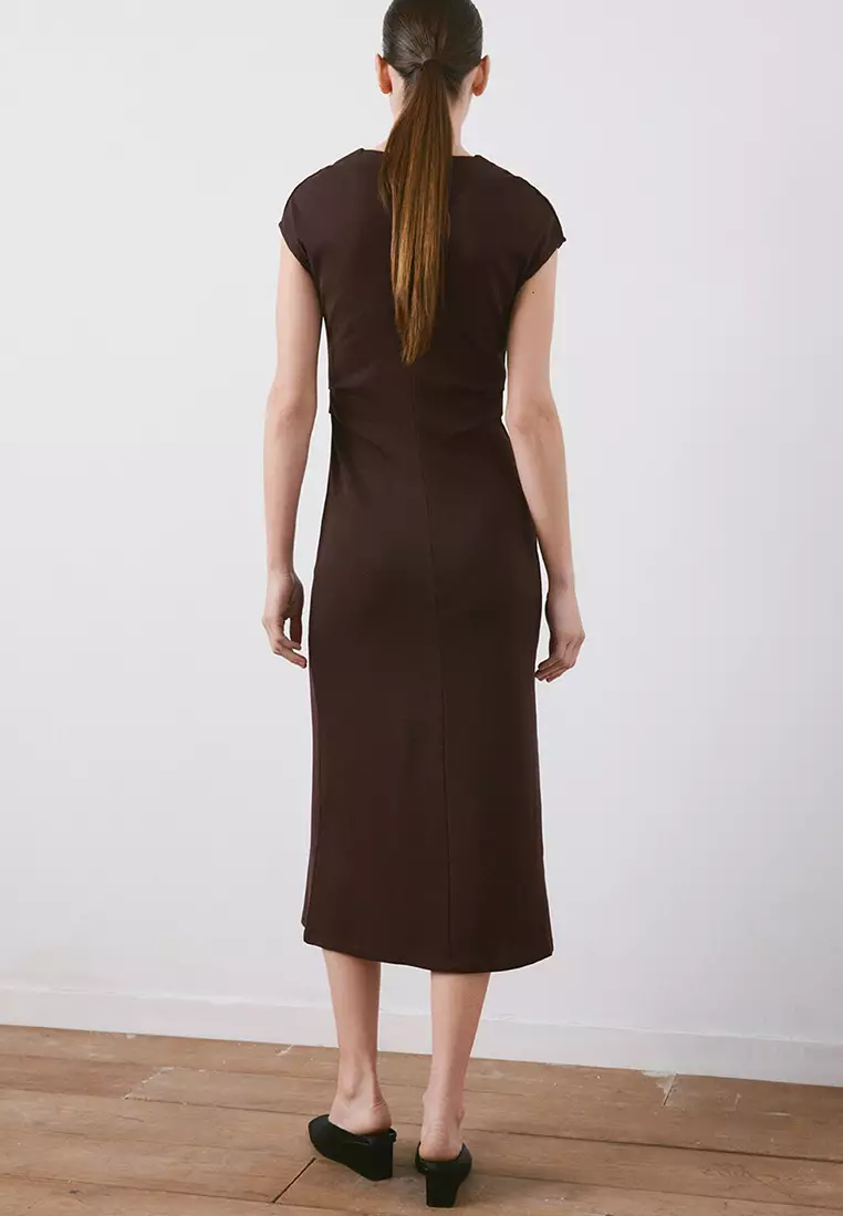 Midi-Dress With Draped Detail