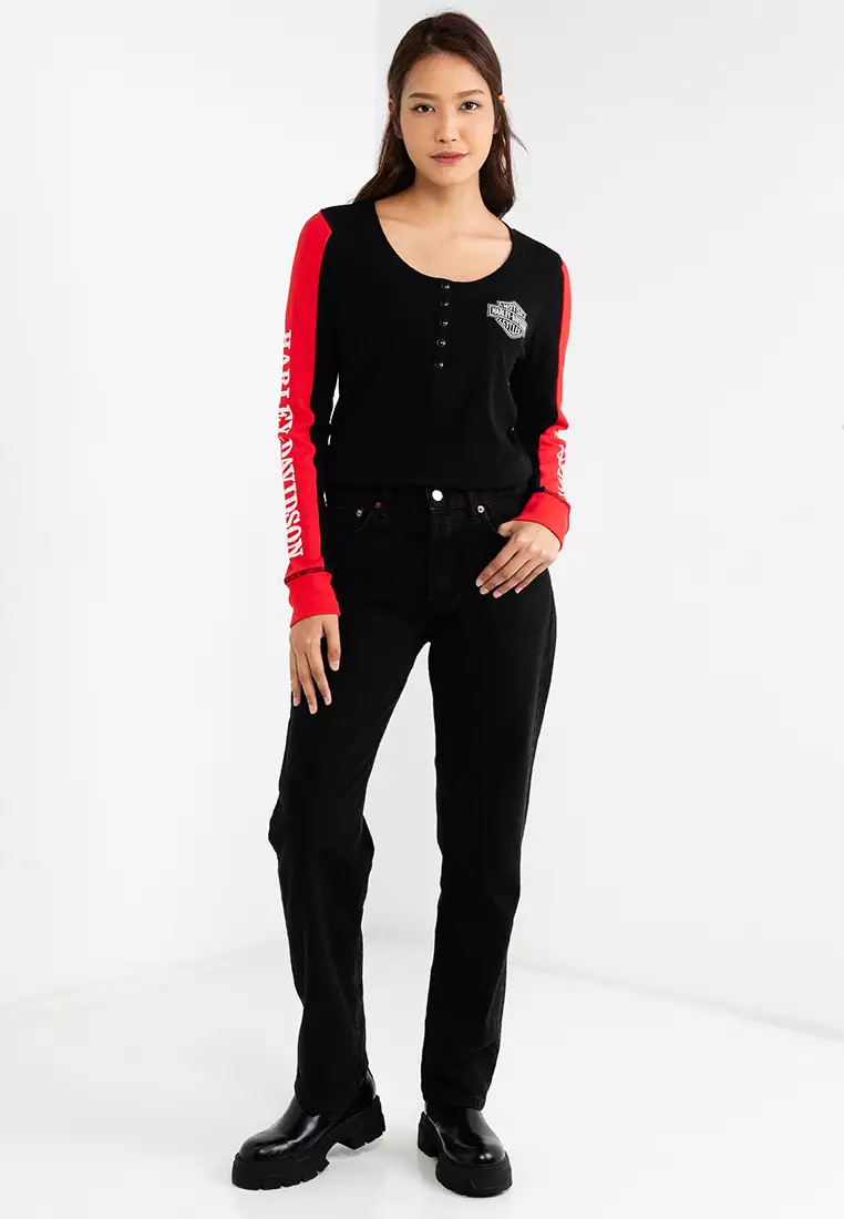 Harley-Davidson® Women's Bar & Shield Snap Front Henley