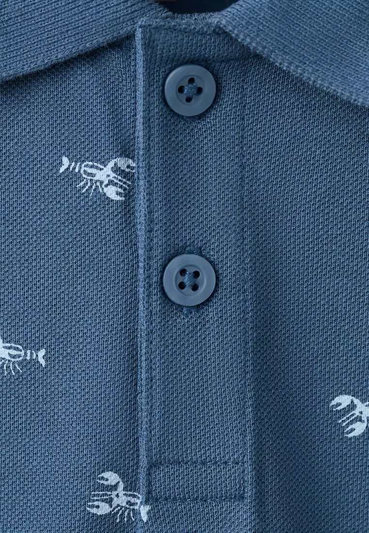 Printed Cotton Polo Shirt