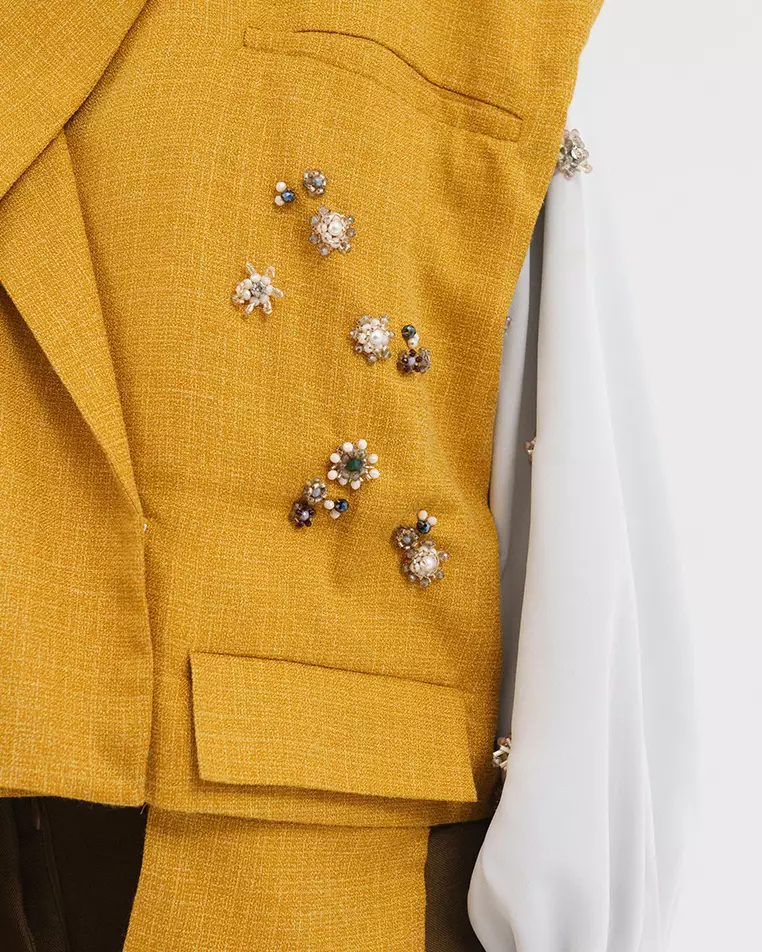 Jenna and Kaia - Berlyn Vest Mustard  - Vest Wanita