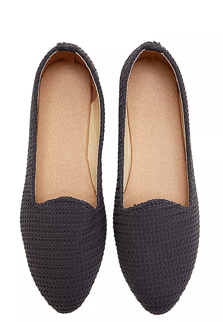 Naira Flatshoes Woman Design Casual Sepatu Wanita Premium Quality - Abu