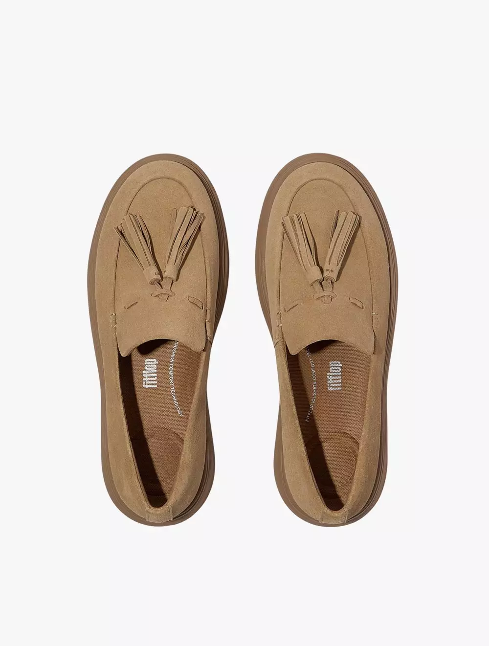 Fitflop IQ-Comff Tassel Suede Loafers - Camel