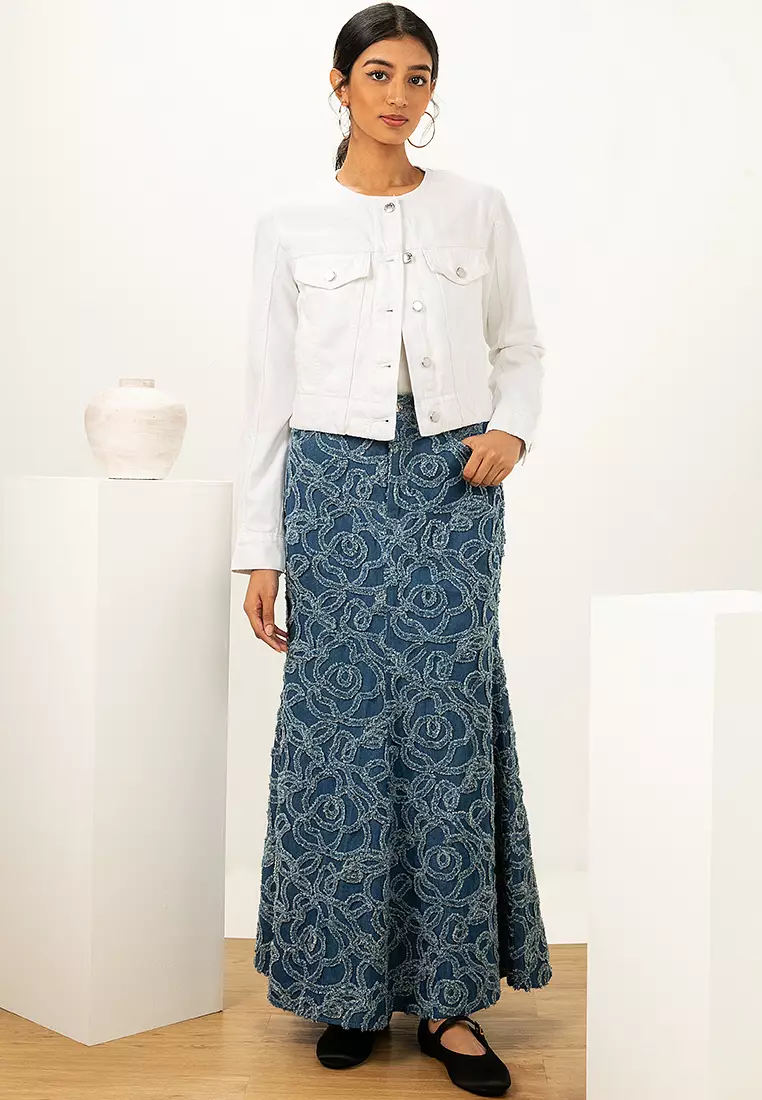 Freya Applique Denim Skirt