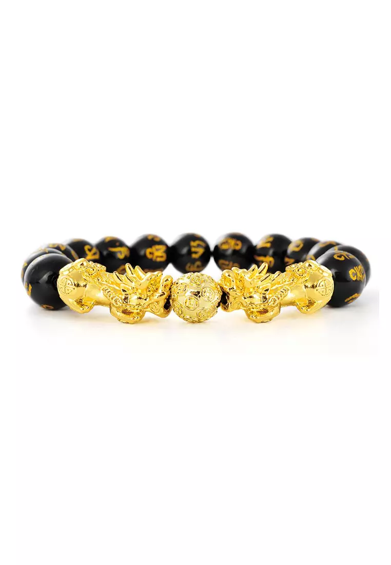 Tias Feng Shui Black Obsidian Wealth Bracelet