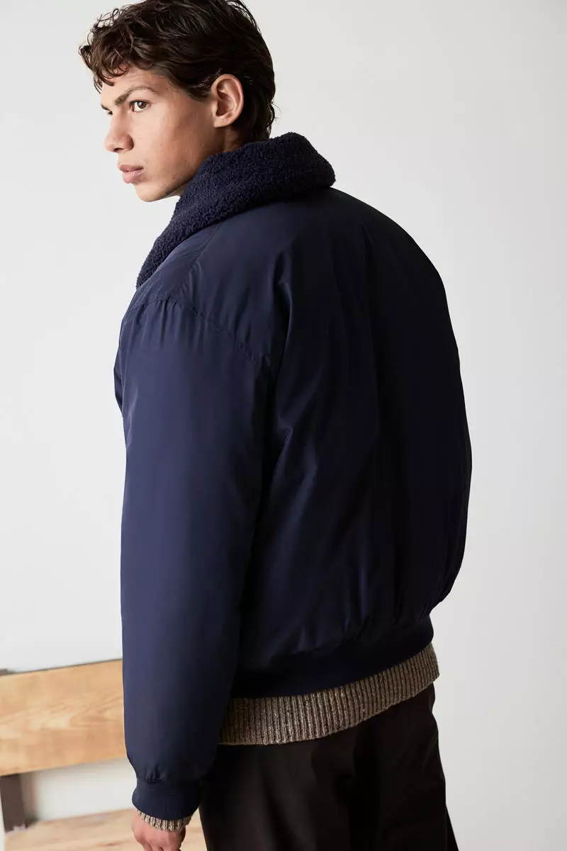 Regular Fit Collared bomber jacket