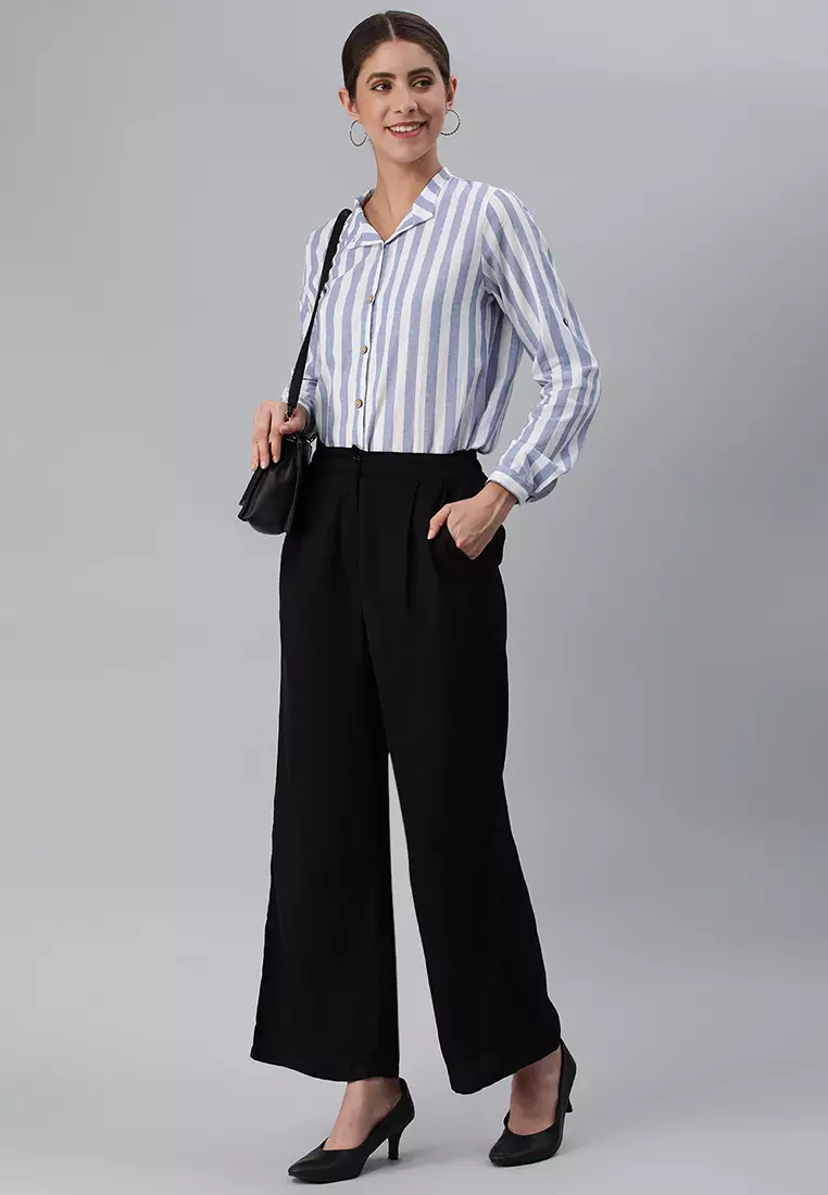 Blue Striped Long Sleeve Shirt