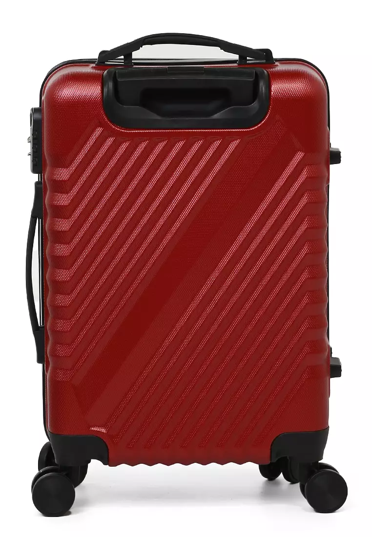 Carlton Koper Unisex Size 20 Inch Travel Bag Large Compartment Kunci Kode Angka Material Fiber ABS ORIGINAL - Red