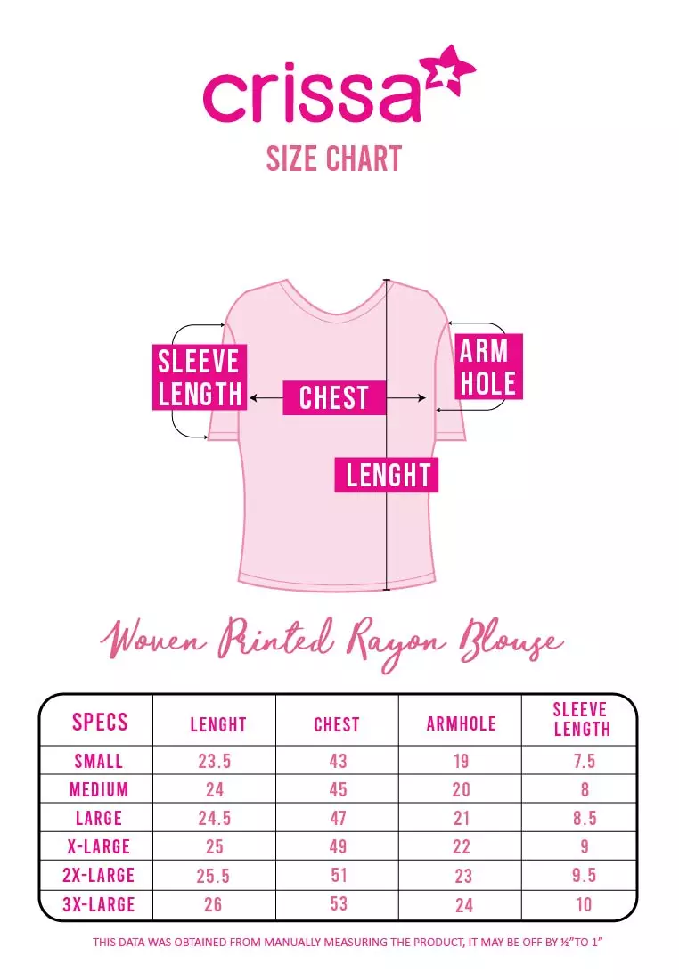 Woven Printed Rayon Short Sleeves Blouse