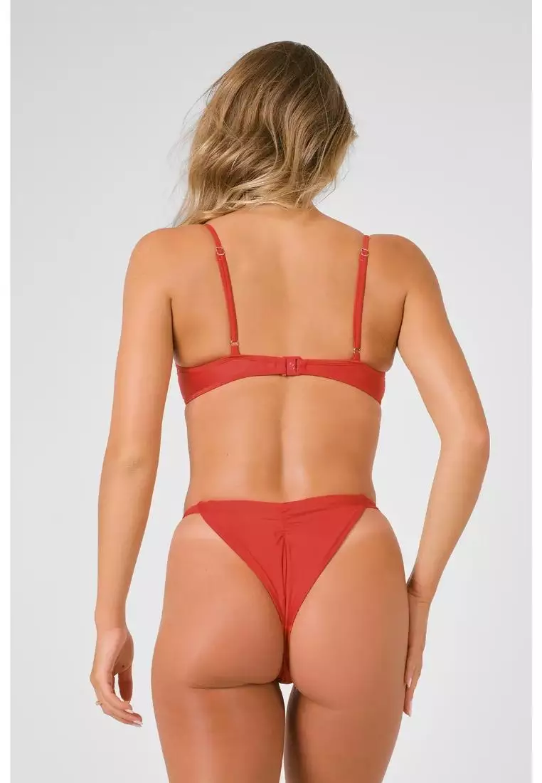 Simone Underwire Bikini Top / Red Hot Gloss