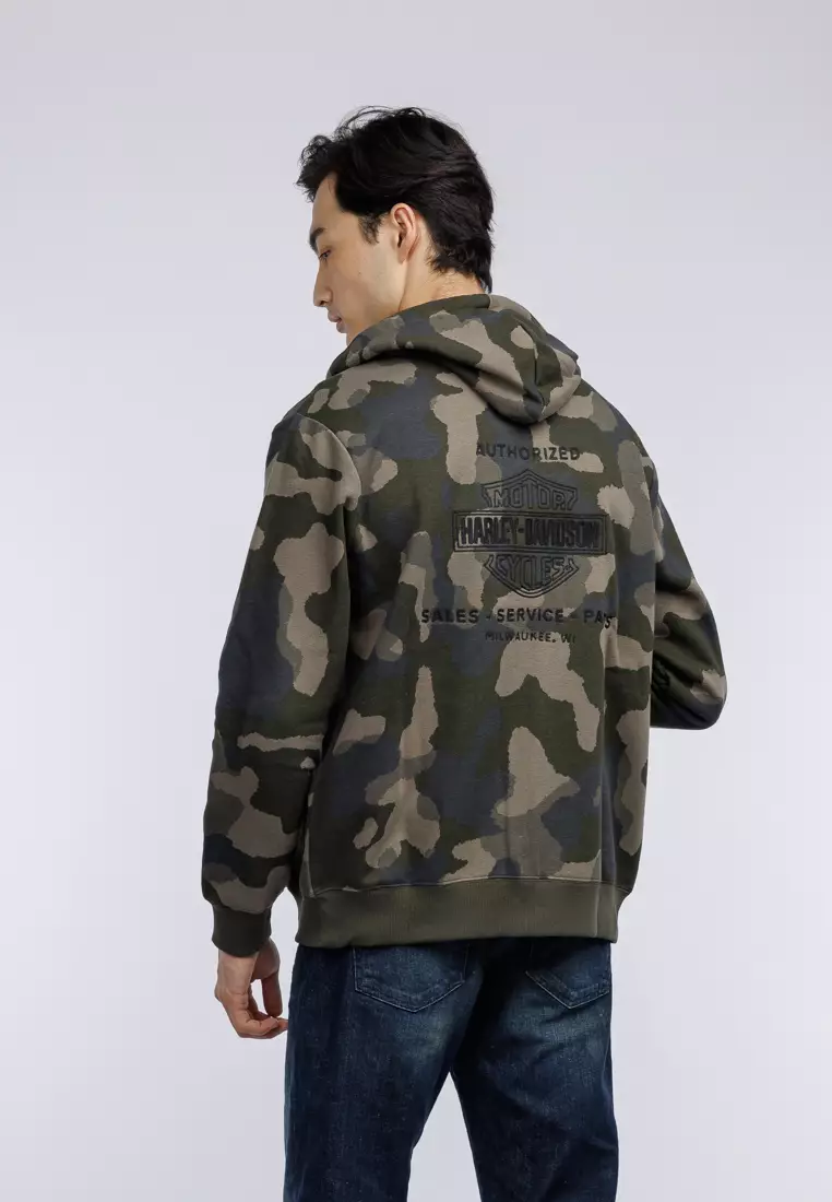 Buy Harley-Davidson Staple Camo Zip-Up Hoodie 2024 Online