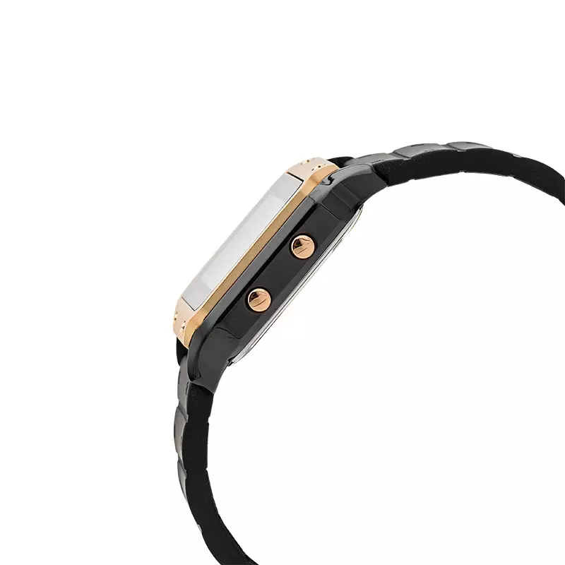 Jam Tangan Wanita Alexandre Christie Digi AC 9382 LH RBRBA Ladies Digital Dial Black Rubber Strap