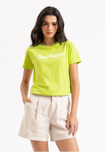 Penshoppe Relaxed Fit Graphic T-Shirt With Branding Print | ZALORA ...