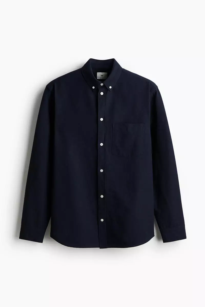 Regular Fit Oxford Shirt, Blue