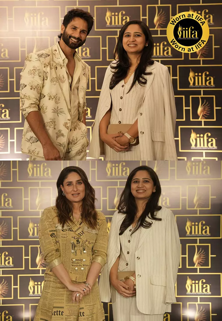 VIRGIO Linen Pinstripe Long Sleeve Blazer