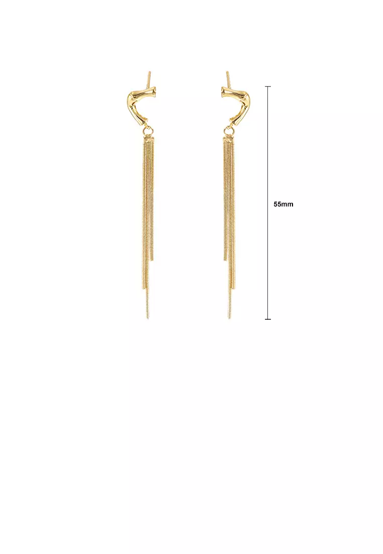 Fringe top earrings gold