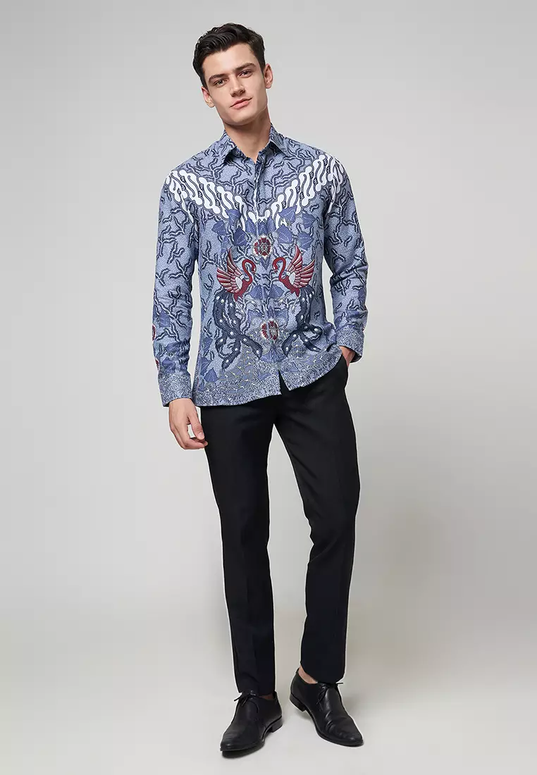 Exclusive Slimfit Garvita Kemeja Batik Pria Lengan Panjang