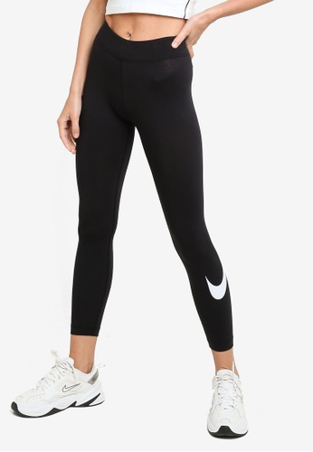Nike black Essential Swoosh Mid-Rise Leggings CF6C4AA090DDC2GS_1
