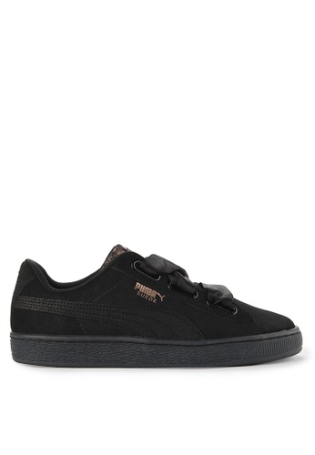puma suede heart artica black