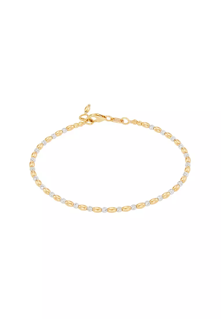 HABIB 585/14K Yellow and White Gold Bangle CJ-4-SCH RW41-Z