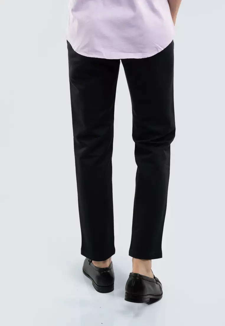 Polo Haus - Men’s Cotton Mix Regular Fit Flat Front Cotton Pant