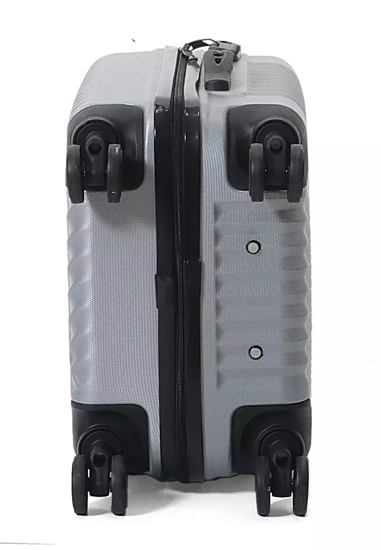 Barayev Koper Unisex Size 20 Inch Large Compartment Suitcase Simple Design Material ABS+PVC Coated ORIGINAL - Silver