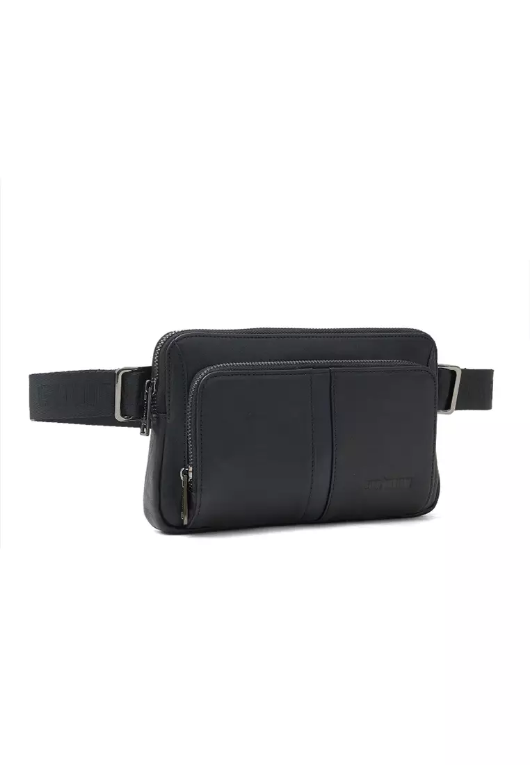 Sling Bag Kulit Pria Gino Mariani Haritz 1 Black
