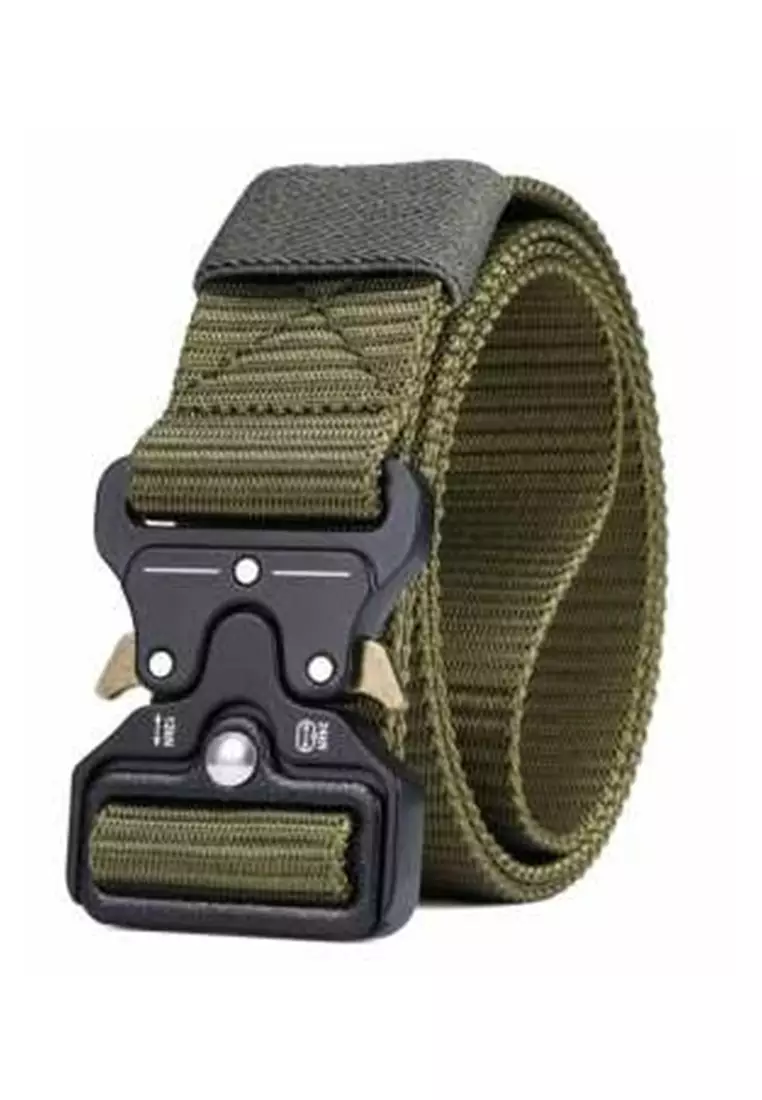 Jhoseph Tali Ikat Pinggang Material Canvas Military Tactical Fast Unlocking 125cm ORIGINAL - Green