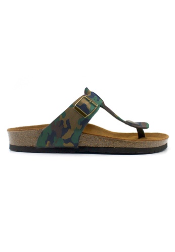 SoleSimple multi Copenhagen - Camouflage Leather Sandals & Flip Flops 5797ASH8C95576GS_1