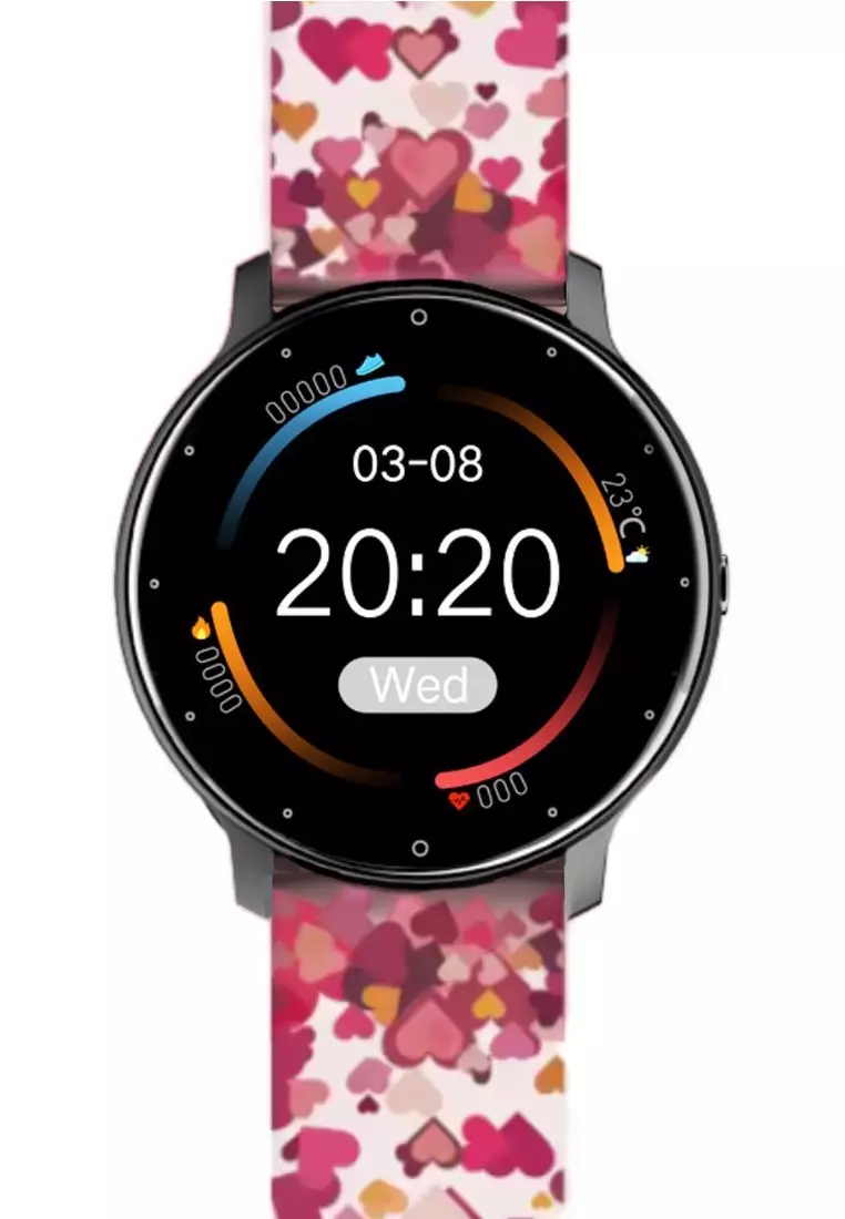 Pink Ladies Smart Watch - with 2 Easy to Exchange Silicon Straps