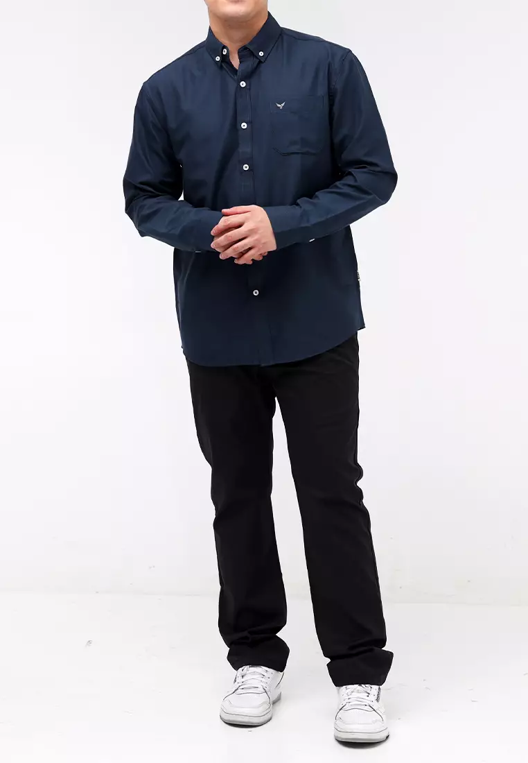 Woven Oxford Polo Long Sleeves