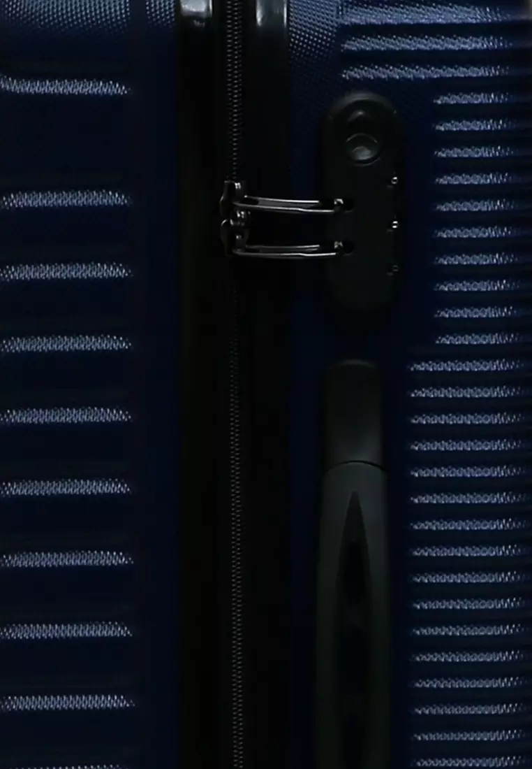 Carlton Koper Hardcase Unisex Size 20 Inch Uniqe Design Tas Travel Large Compartment Material ABS+PVC Coated ORIGINAL - Blue