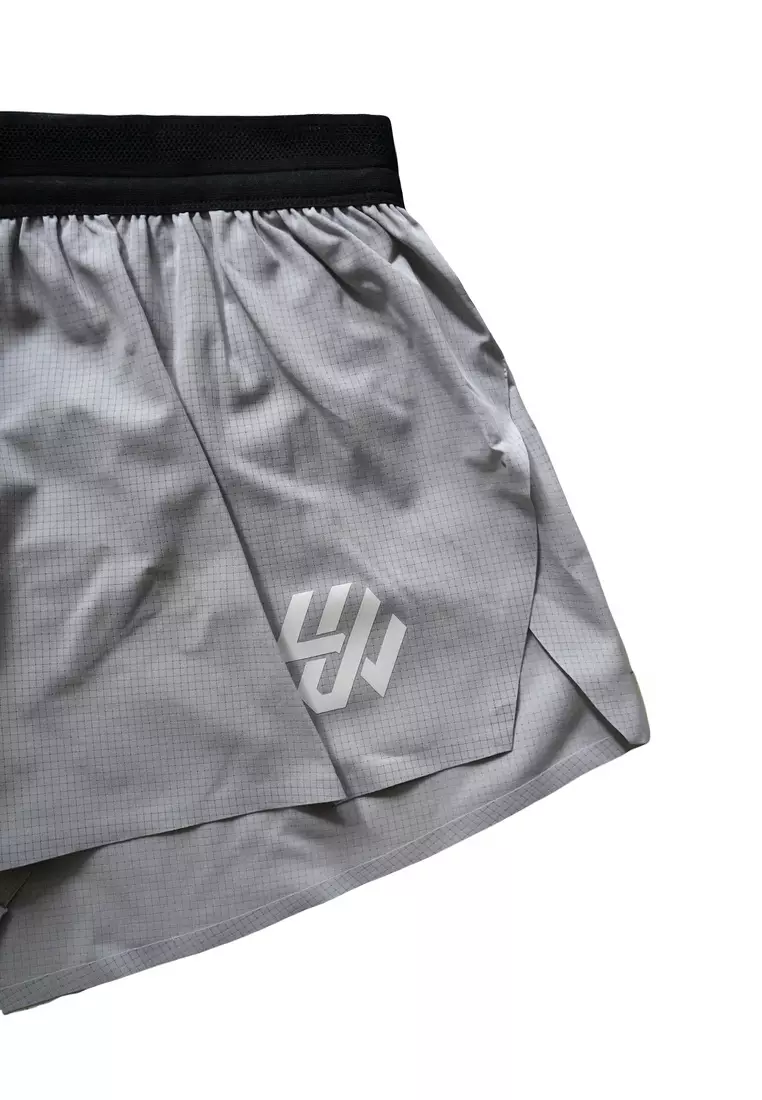 煙灰色青年跑步短褲 (男女同款)