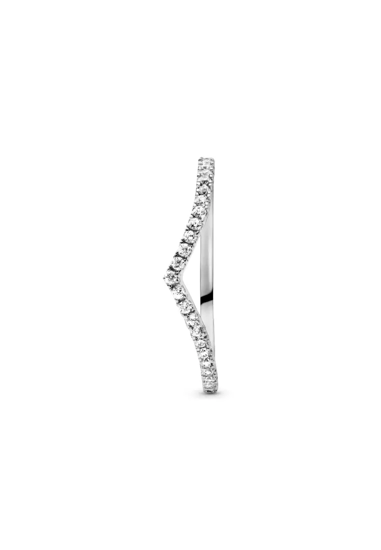 Sparkling Wishbone Ring