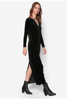 Something Borrowed  Velvet Column Dress