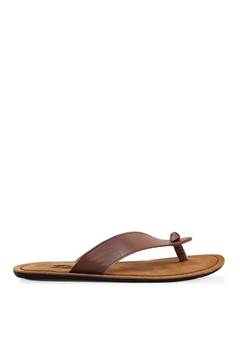Brown Faux Leather Sandals 003
