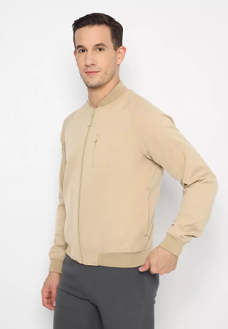 Jobb Olympius Jacket Pria Slim Fit Beige