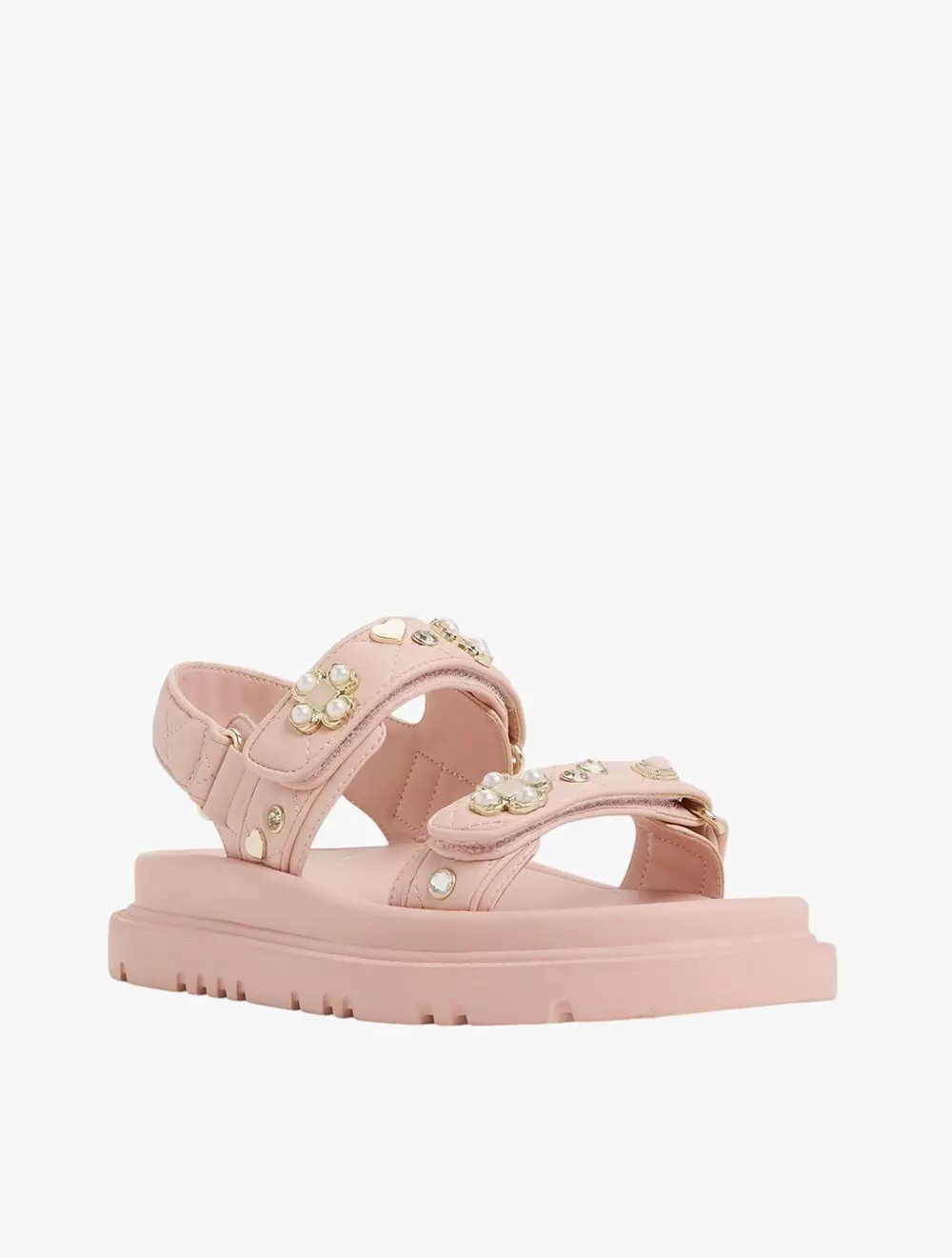 Aldo Gemima Footbed Sandals - Light Pink