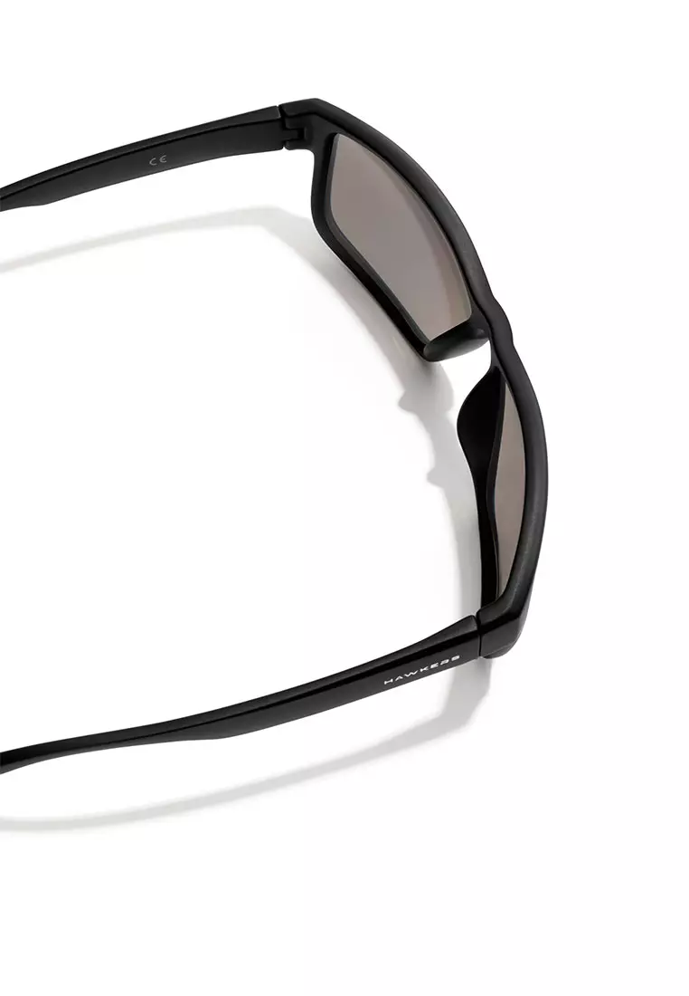 HAWKERS Black Chrome FASTER Sunglasses for Men and Women. UV400 Protection. Official Product Designed in Spain