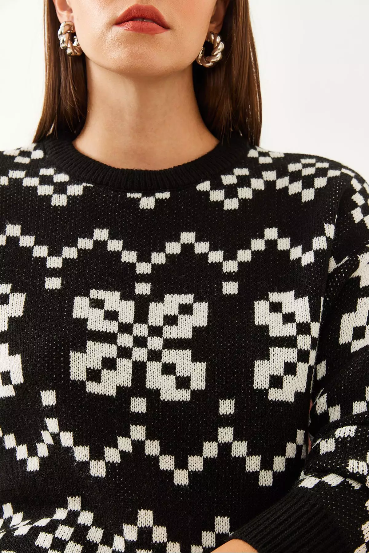 Women's Patterned Knitwear Sweater 85001024