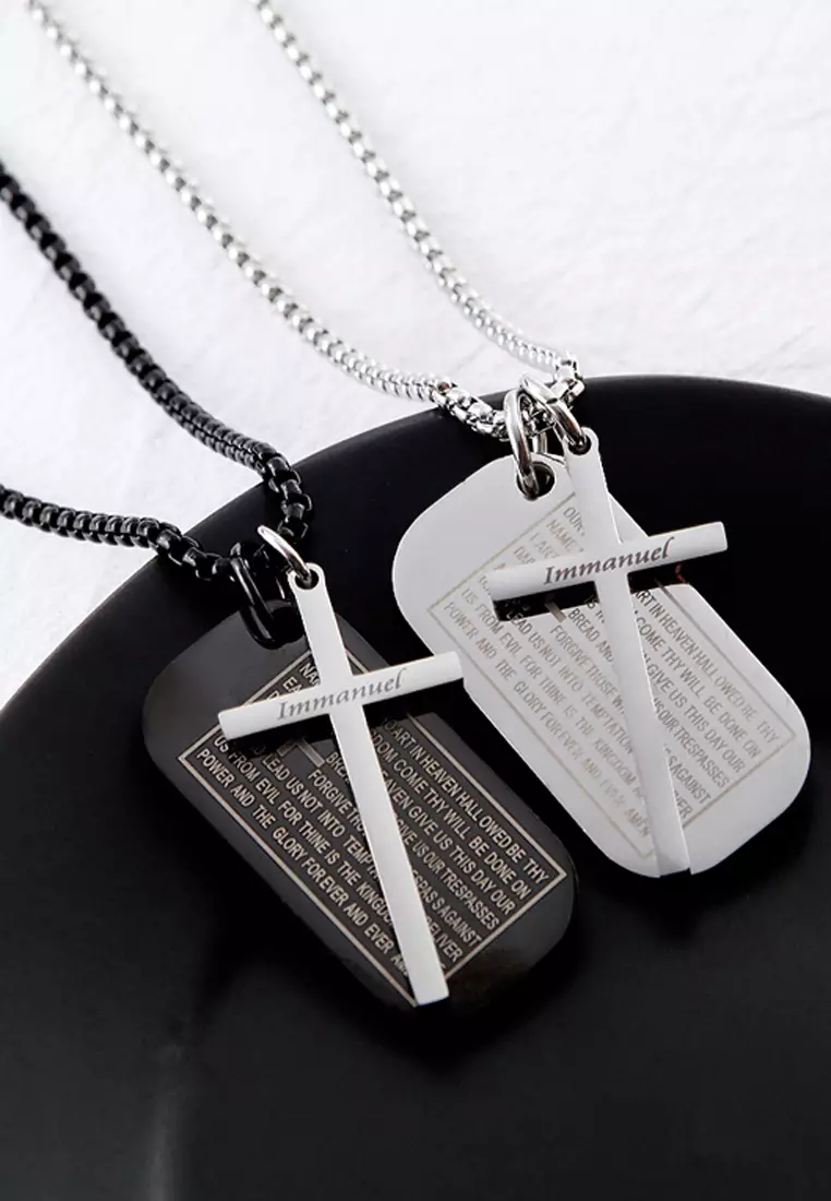 Men's Bible Cross Necklace