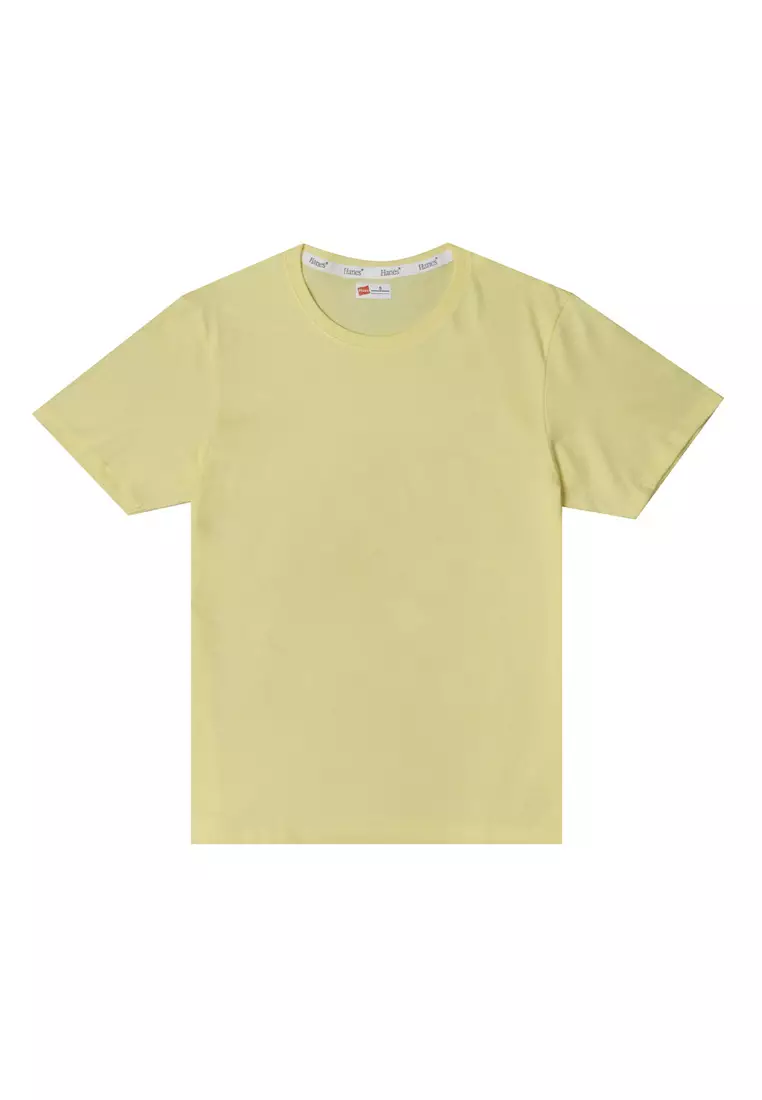 Mens Yellow Round Neck T-Shirt