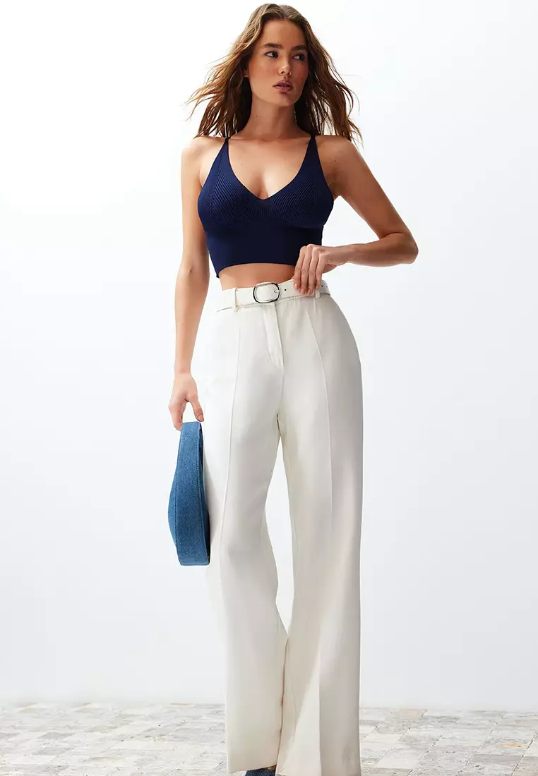 Strappy Knitted Crop Top